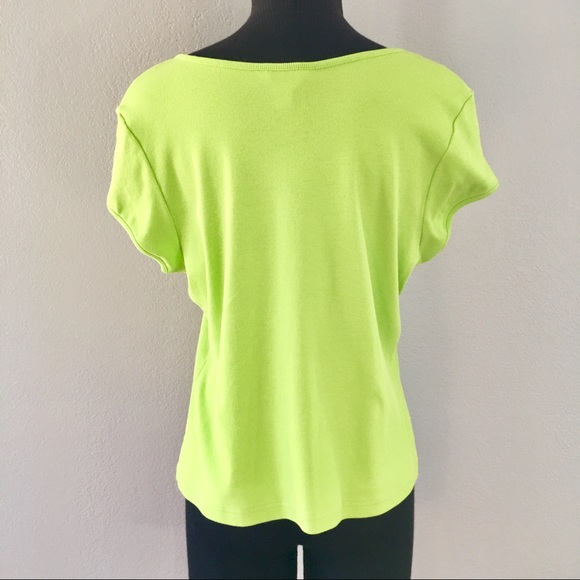 Lilly Pulitzer XL Lime Green Short Sleeve Shirt - Picture 4 of 5